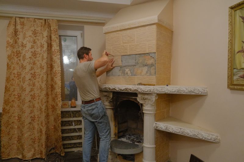 Custom Tiled Fireplace